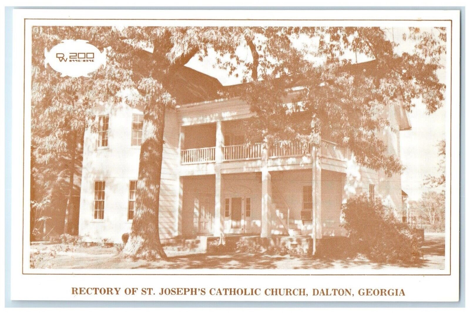 c1960 Rectory St. Joseph\'s Catholic Church Chapel View Dalton Georgia Postcard