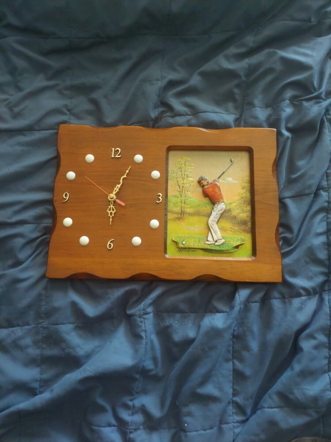 H. Williams Vintage Golf Clock (WORKS PERFECTLY FINE)  (FAST SHIPPING)