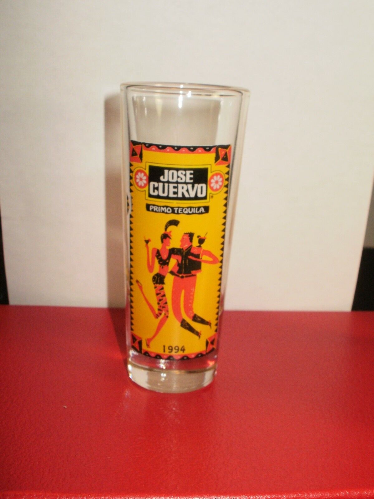 1994 ~ JOSE CUERVO ~ PRIMO TEQUILA ~ PARTY ~ DANCERS ~ TALL SHOT GLASS ~ B1C