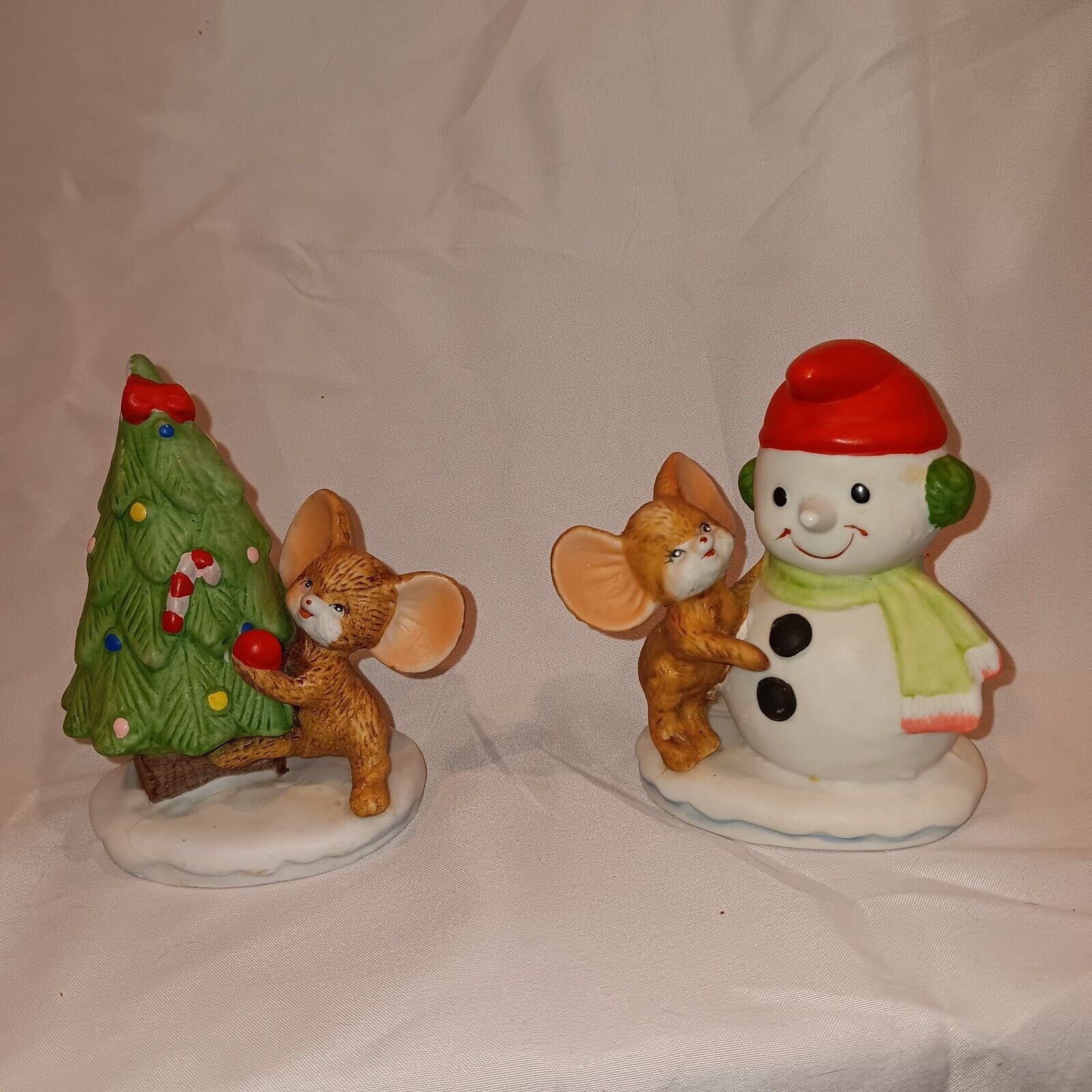 Vintage Homco Set Of Christmas Mice