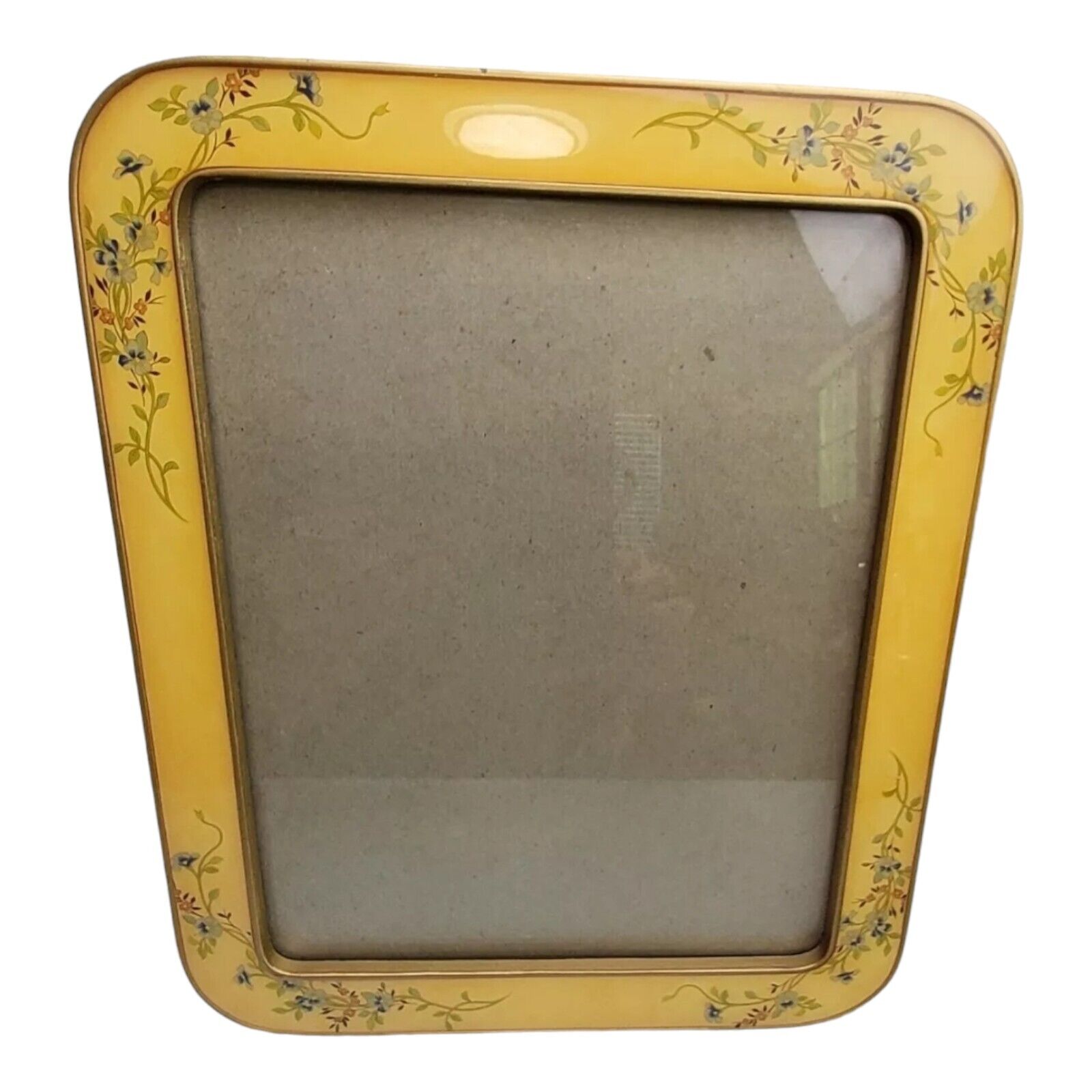 Vintage The Bucklers 8x10 Swivel Back Floral Enamel Photo Frame Hand Crafted USA