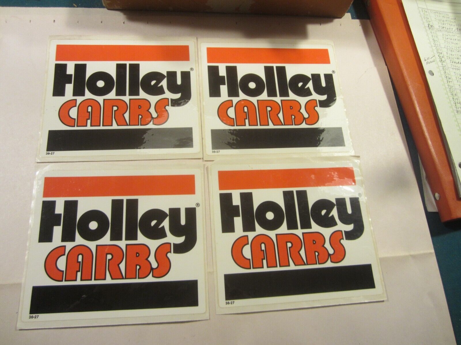 Vintage Holley Carburetor Stickers Labels 6 X 5-1/4 4 pcs