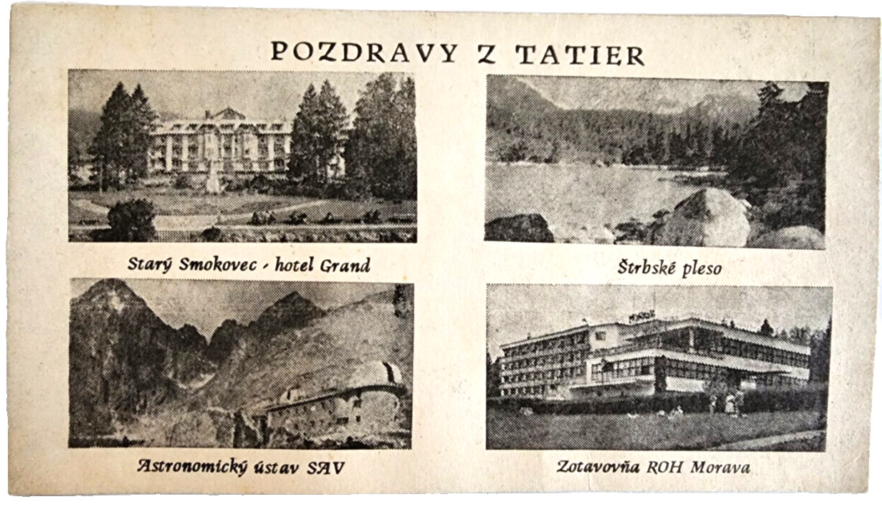 PC CZECHIA, POZDRAV Z BYSTRICE, Vintage Postcard Greetings from the Tatras
