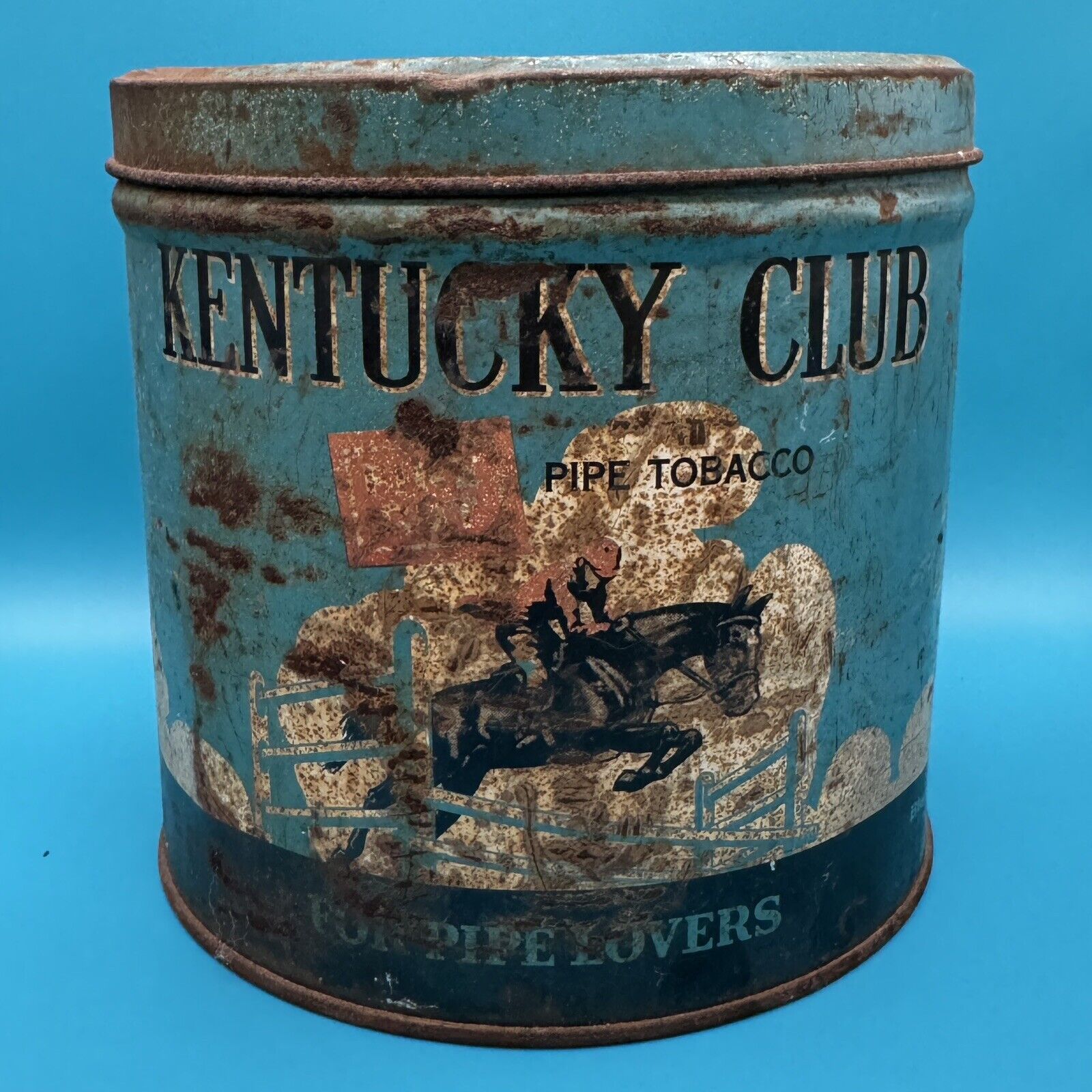 Vintage Kentucky Club Tobacco Tin Empty Fine Cut For Pipe Lovers