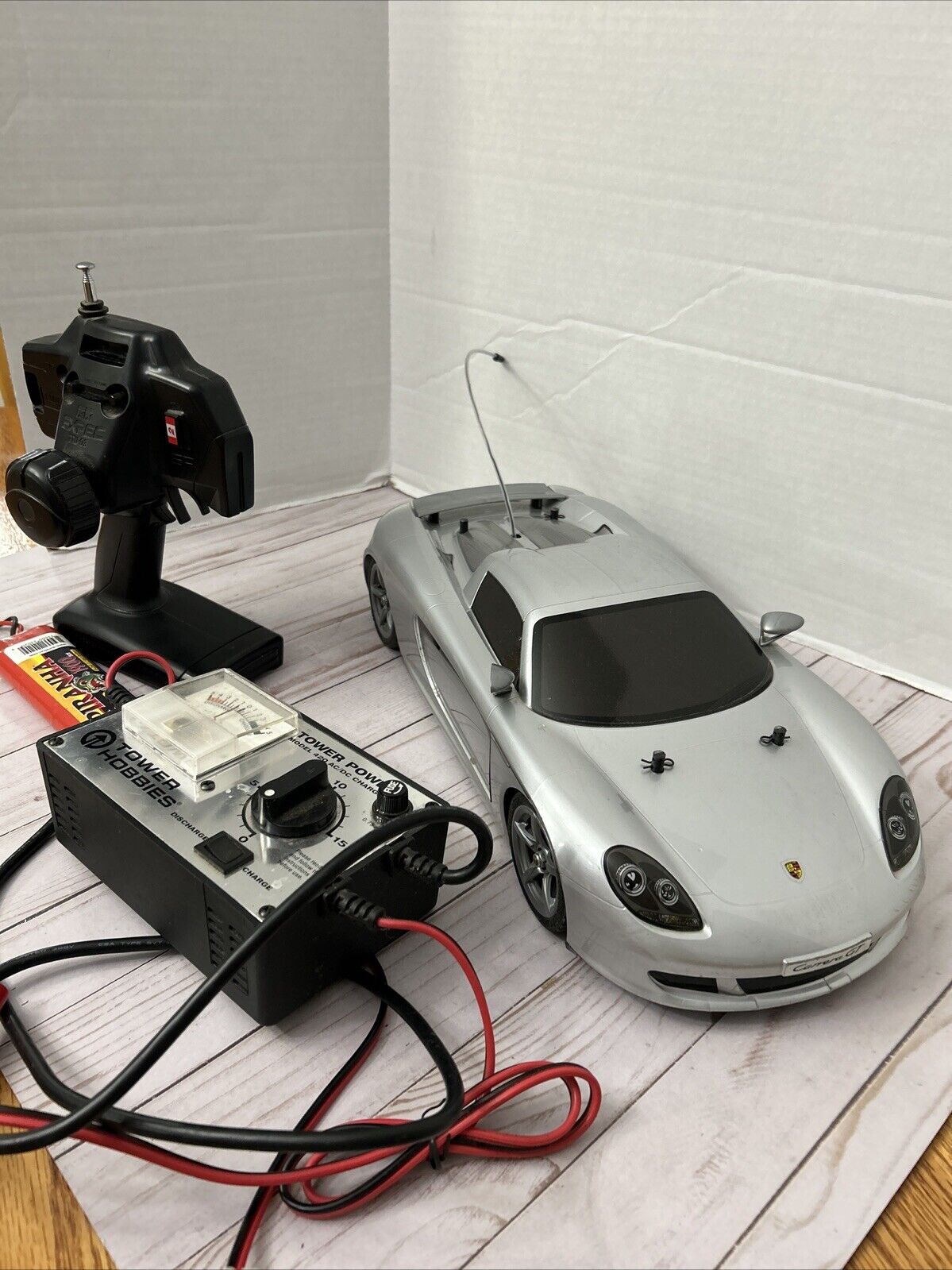 Tamiya 1/10 Electric Rc Porsche Carrera GT. With Remote, Charger And Batteries