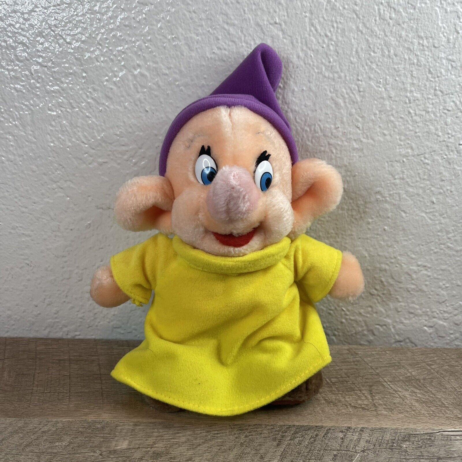 Vintage Walt Disney World Dopey Plush Stuffed Toy Snow White and Seven Dwarfs 8”