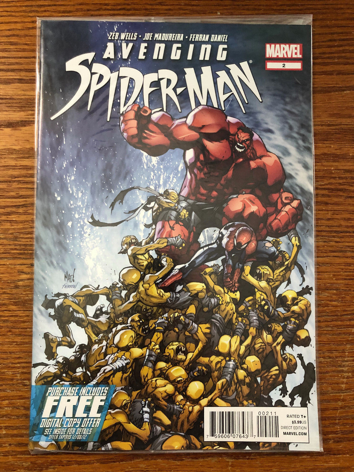 Avenging Spider-Man #2 Sealed Marvel Comics 2012 NM Zeb Wells Joe Madureira