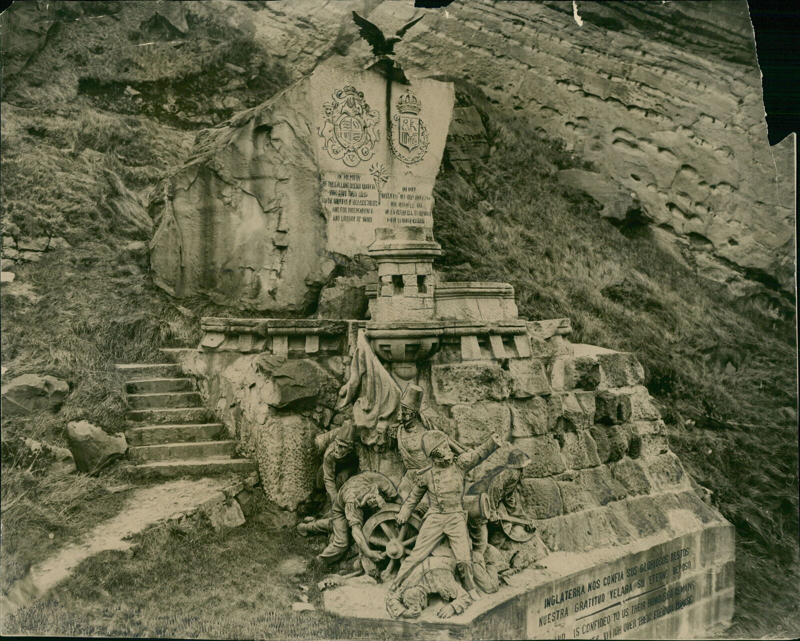 Peninsular War Memorial: Mount Orgullo - Vintage Photograph 1269893
