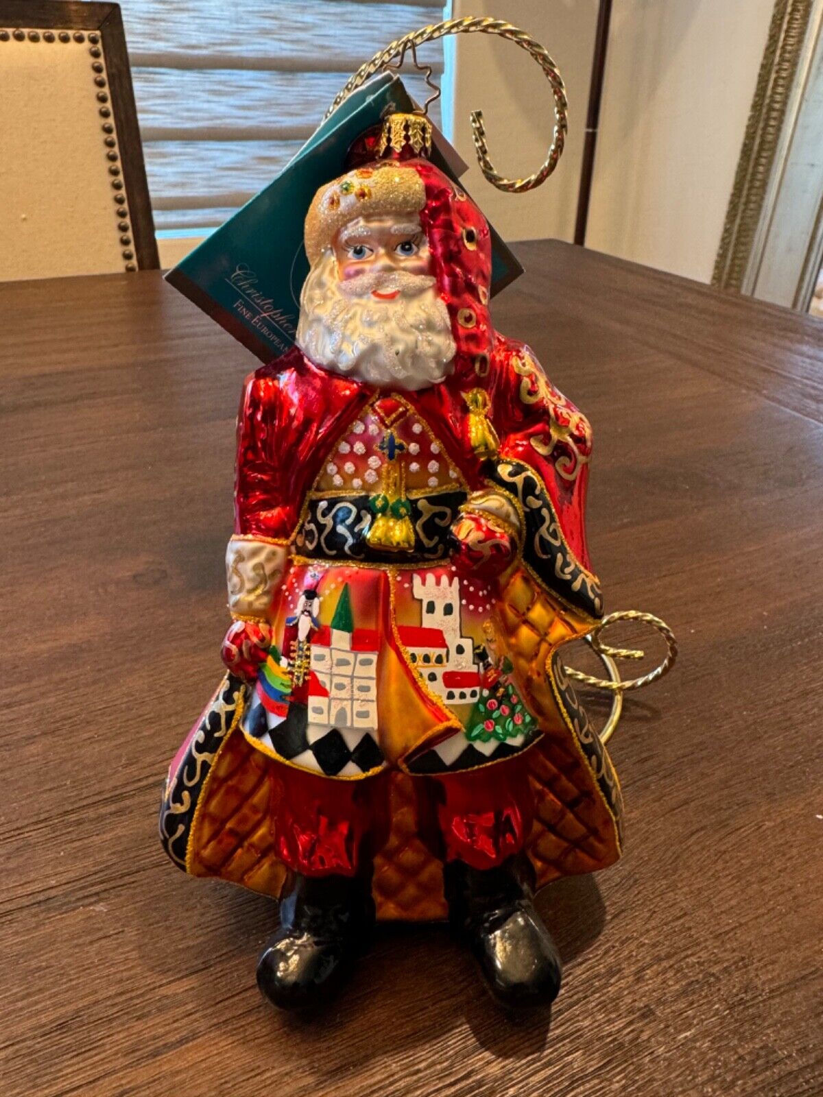 Christopher Radko Portrait of Santa 9 Ornaments with boxes Each measures 7 inch