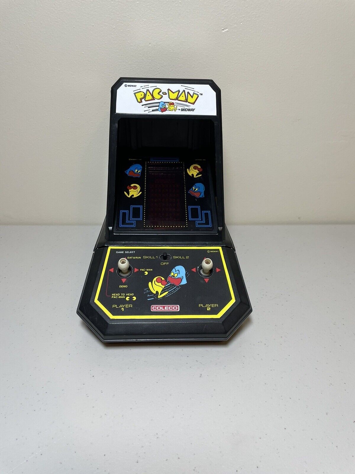 Vintage 1981 Pac-Man Coleco Tabletop Arcade Refurbished Rare Bezel Unit