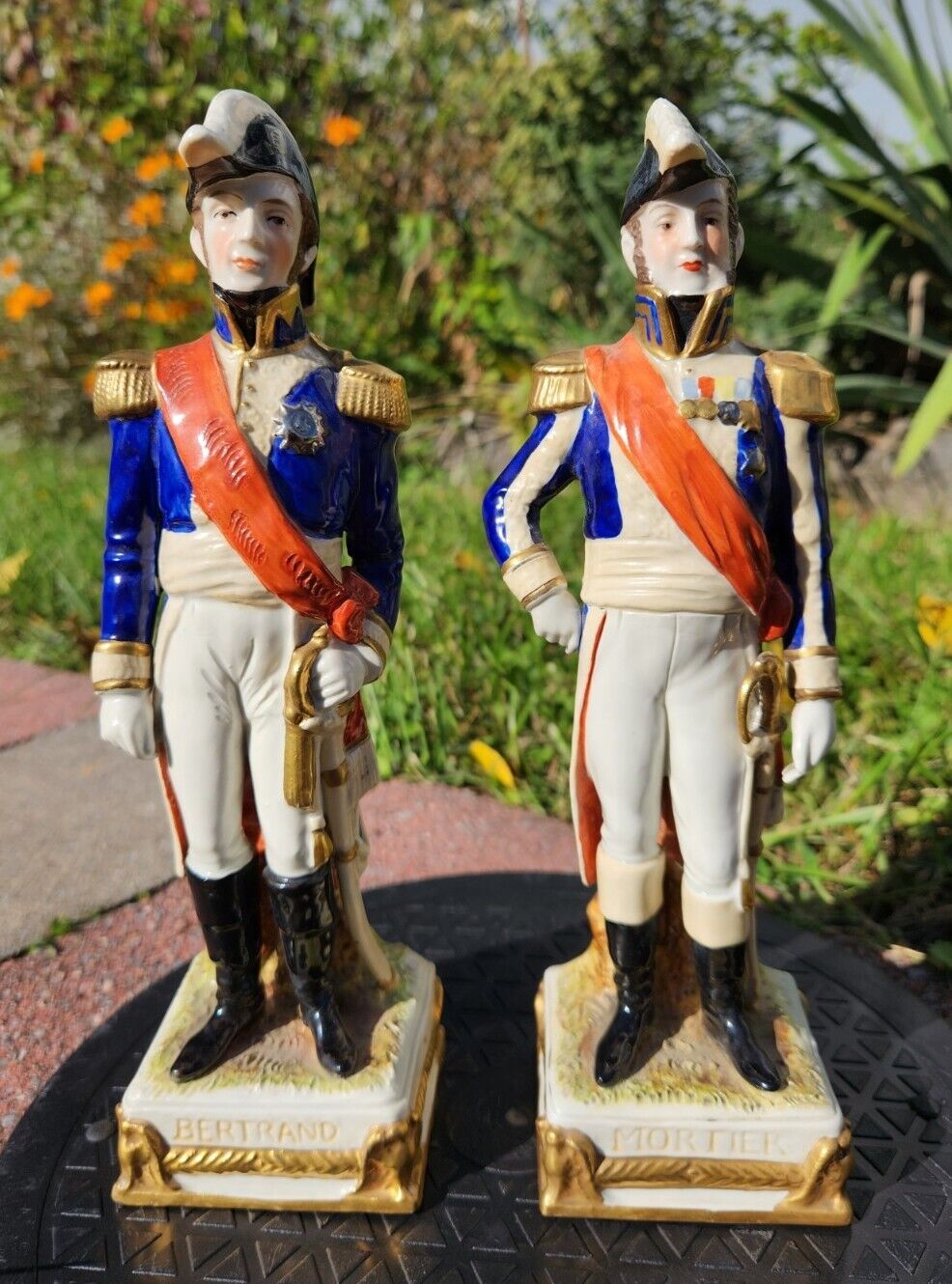 Scheibe-Alsbach Napoleonic Officers Mortier & Bertrand German Porcelain