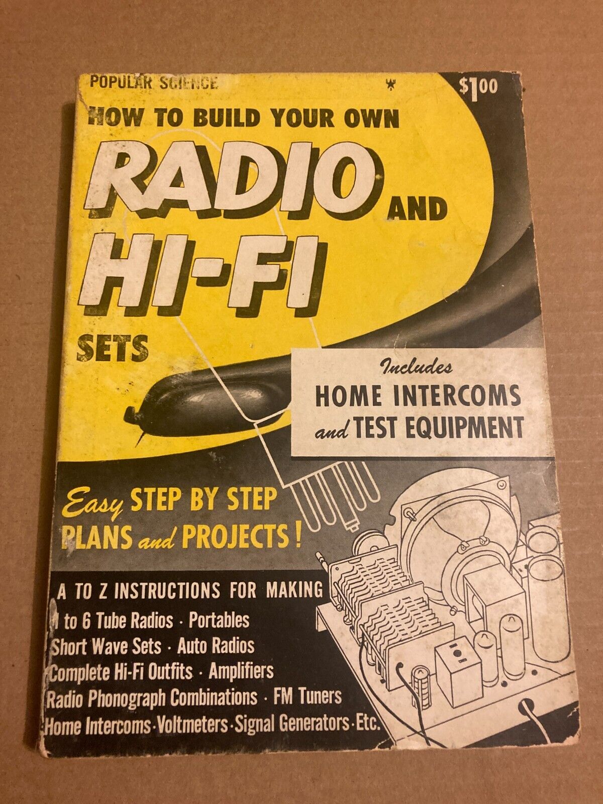 Vin Early 50\'s Popular Science HOW TO BUILD YOUR OWN RADIO & HI-FI SETS Wellman