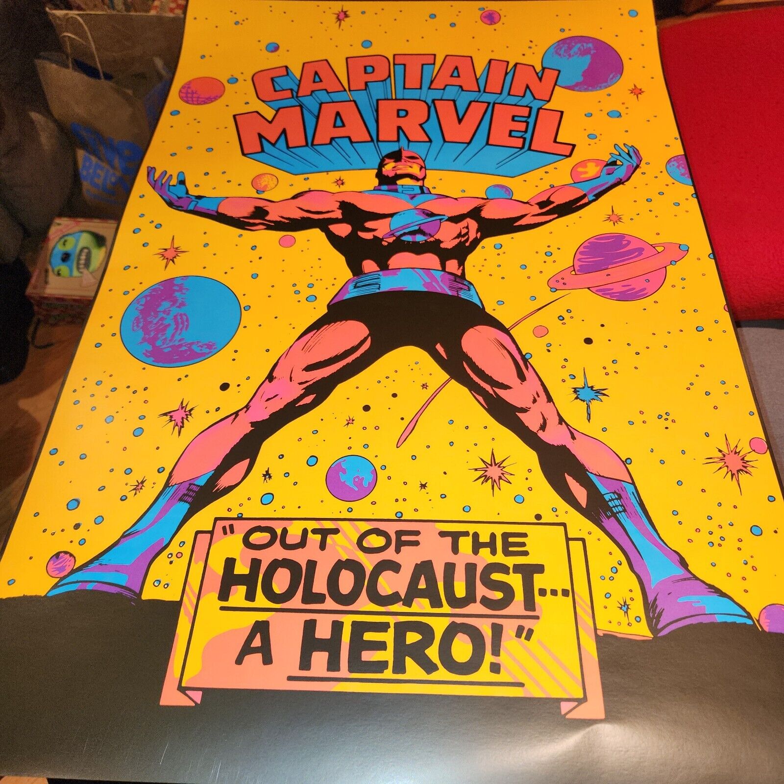 CAPTAIN MARVEL - OUT OF THE HOLOCAUST THIRD EYE BLACK LIGHT POSTER Marvel 20x30