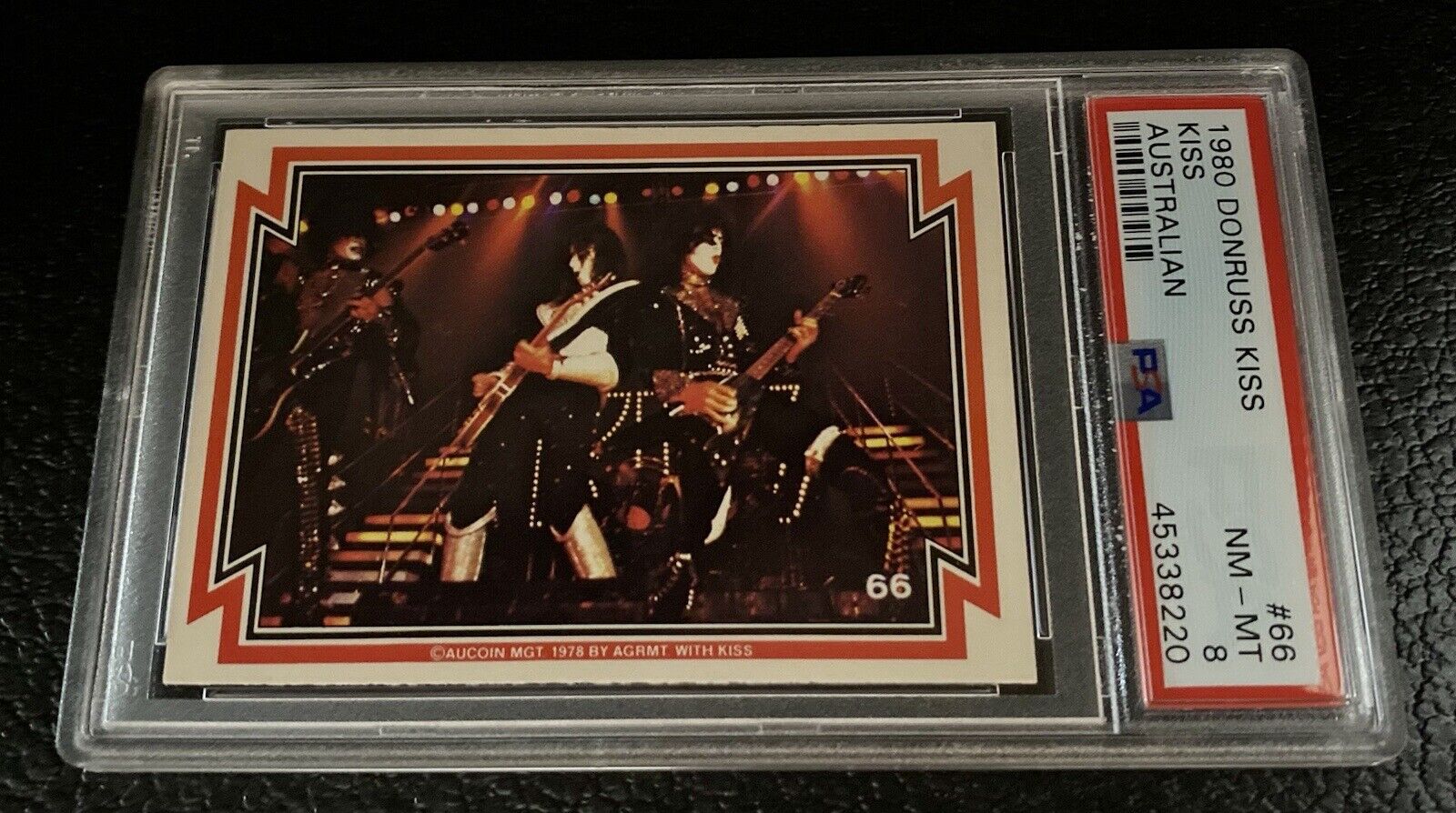 1980 Donruss Kiss Australian PSA 8 #66 Ace Frehley Band Card Rock Music Rare 70s