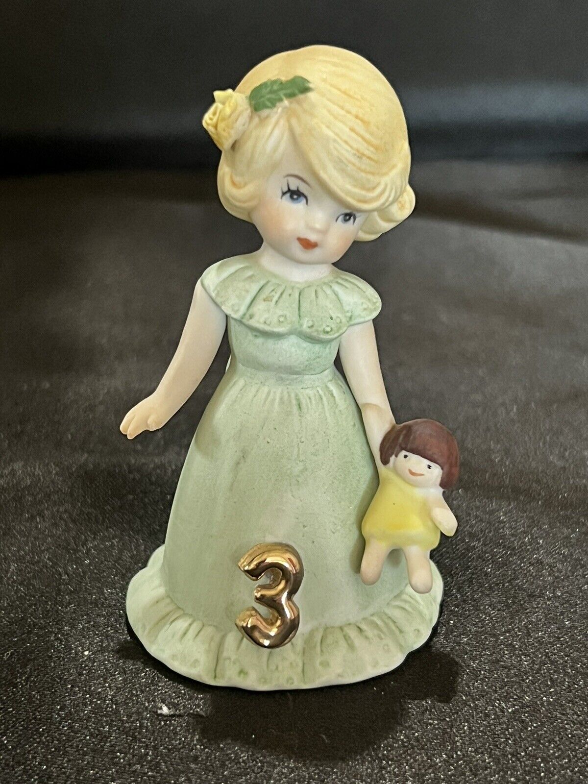 Enesco Growing Up Girls Birthday Figurine, Blonde Age 3