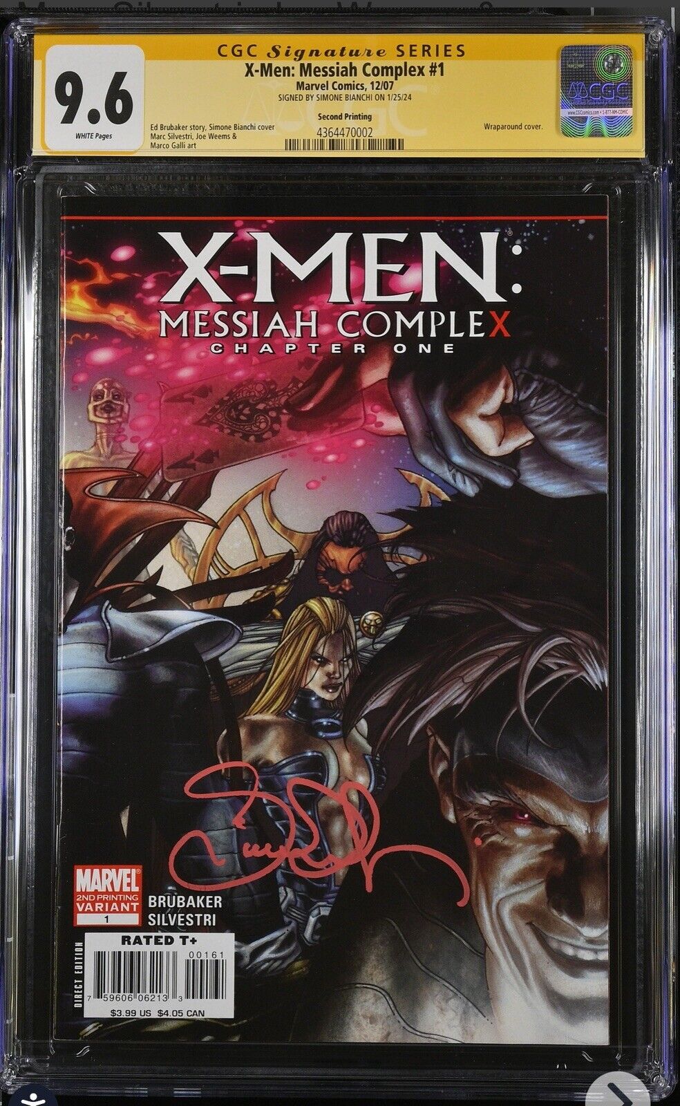 X-Men: Messiah Complex #1 SIGNED BY SIMONE BIANCHI Gambit CGC 9.6 Super Rare 🔥