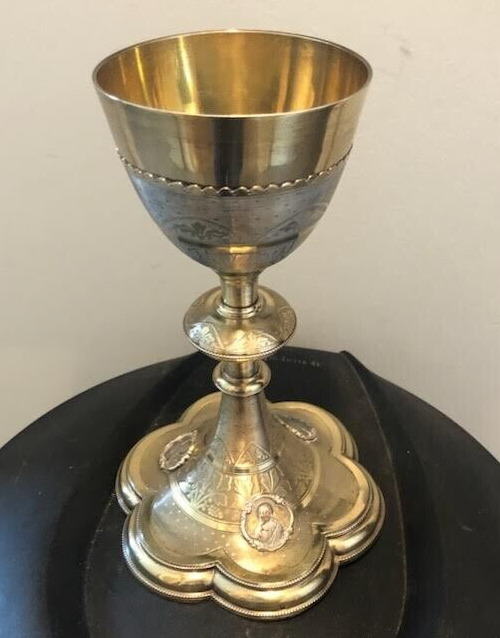 Sterling French Chalice with Engravings