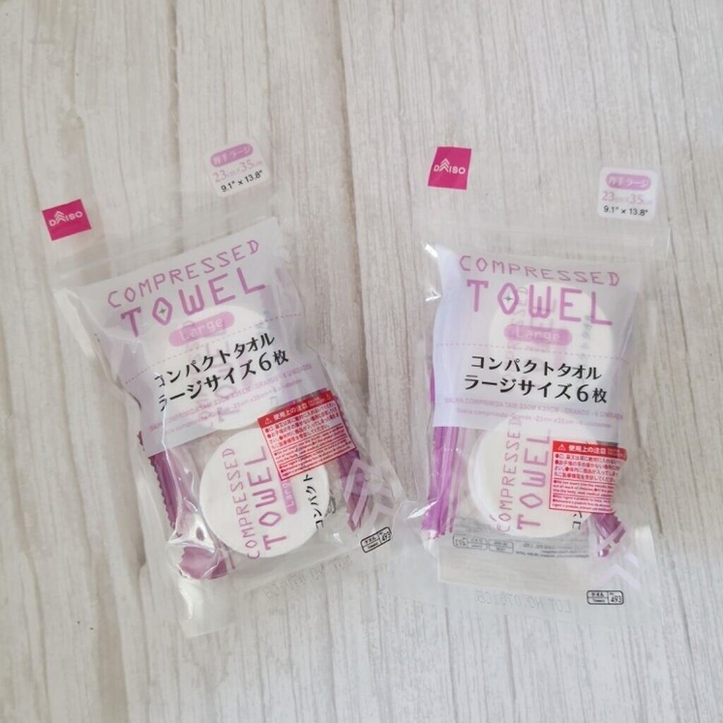2 DAISO Travel Compressed Towel Large 6 pcs 9.1\