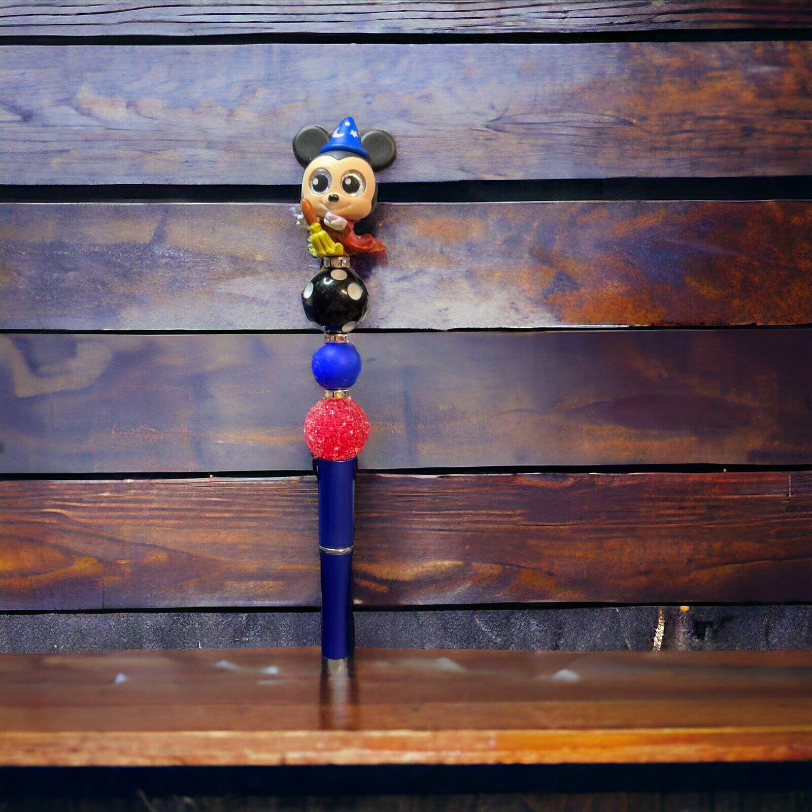 Handmade Disney Doorable Beaded Pen - Sorcerer Mickey