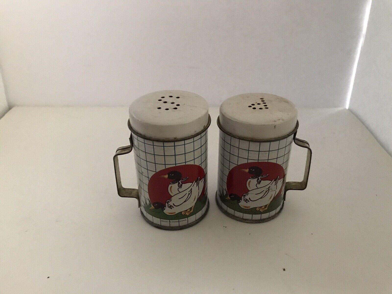 Vinage, 60s/70s Tin Duck Salt And Pepper Shakers