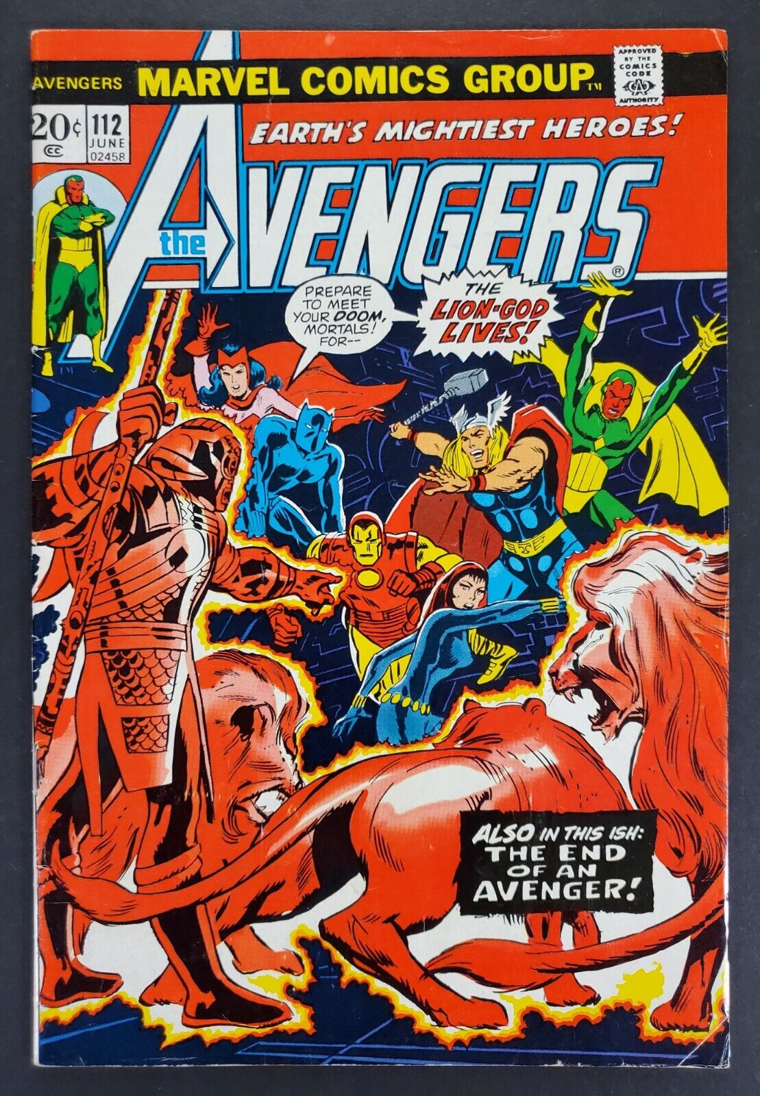 Avengers #112 1st Appearance of Mantis Marvel Comics 1973