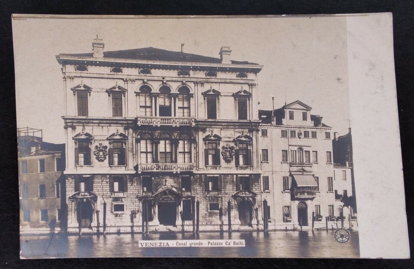 Venice Italy RPPC Postcard Early 1900s Rare Grand Canal Palazzo Ca\' Balbi 