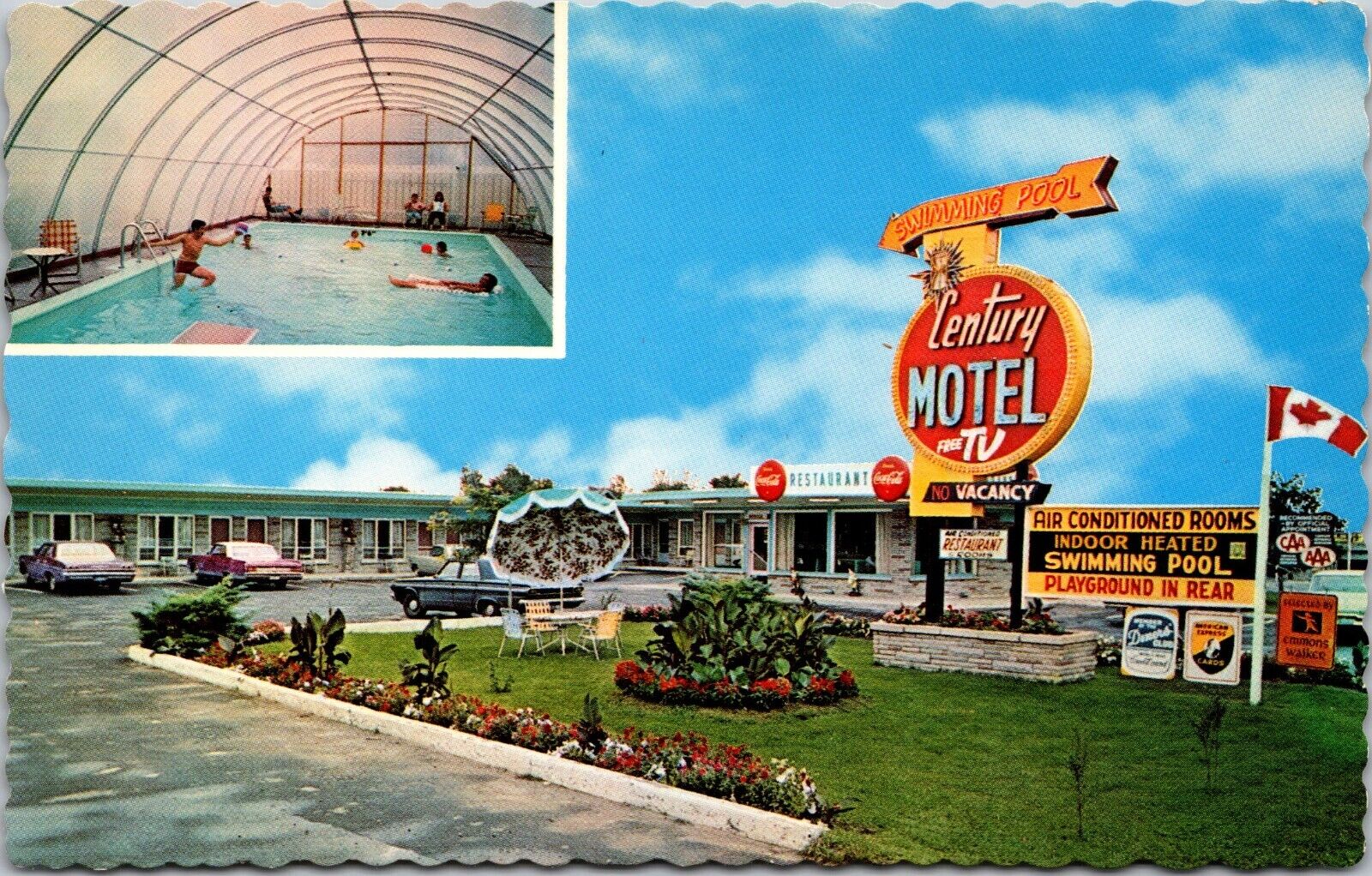 Postcard   Century Motel And Restaurant  Cornwall Ohio  [dx]