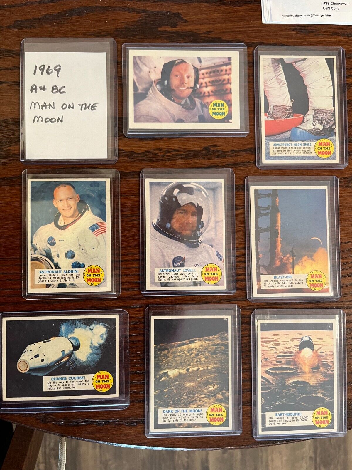 1969 A&BC Man On The Moon Trading Cards (x21)