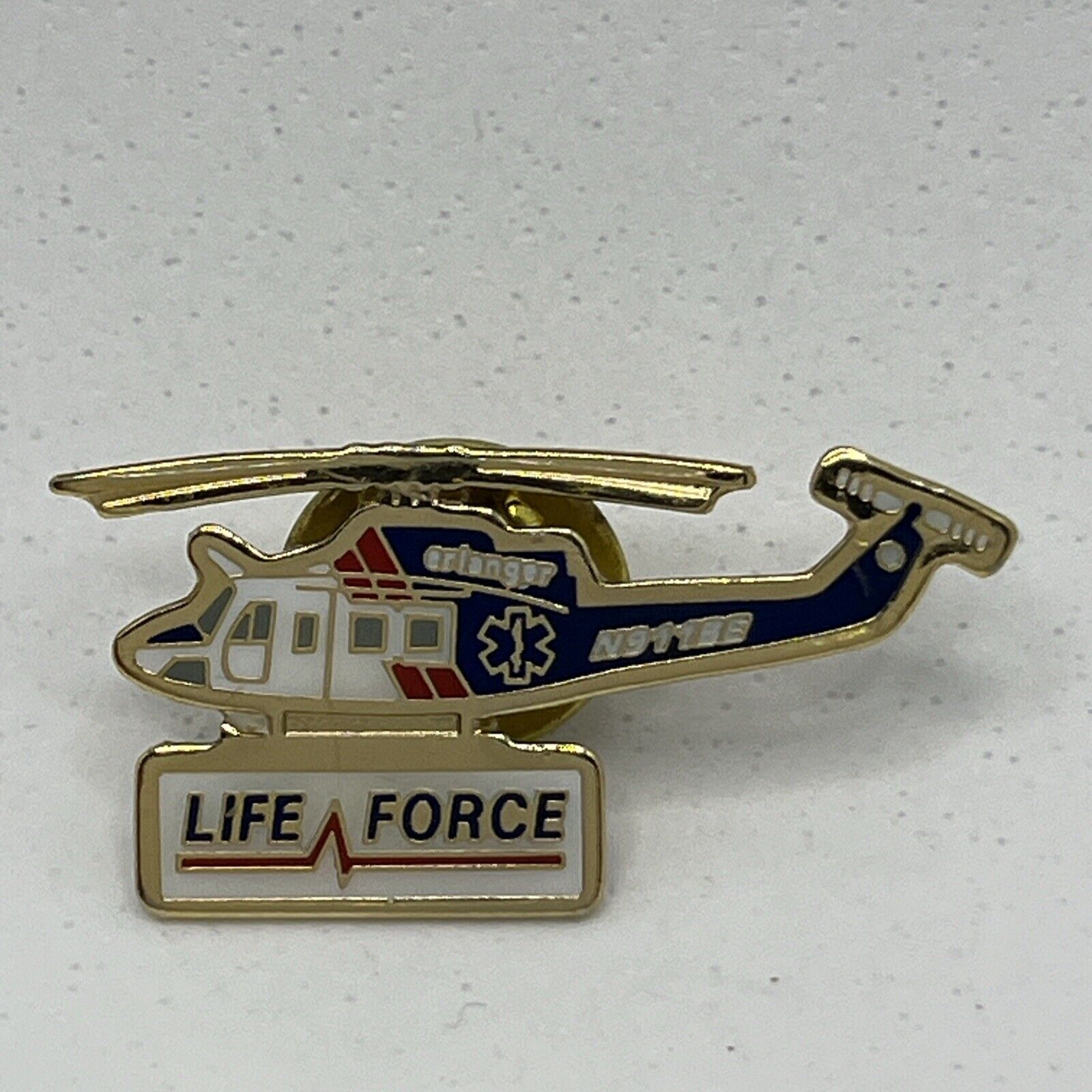 Life Force Flight Air Care Medical Helicopter Rescue EMT Enamel Lapel Hat Pin