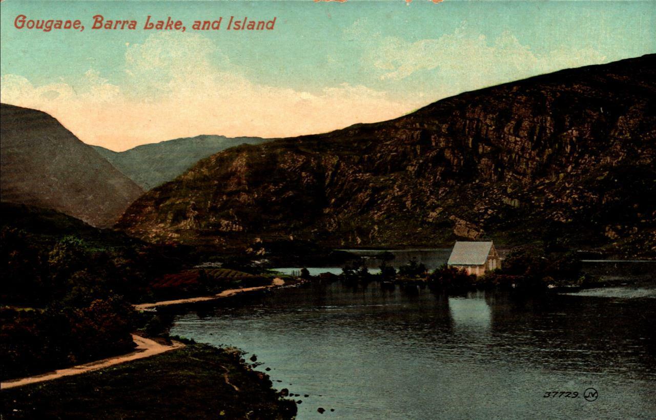 1912 Gougane Barra Lake and Island Co Cork Ireland Real Picture Postcard BK35