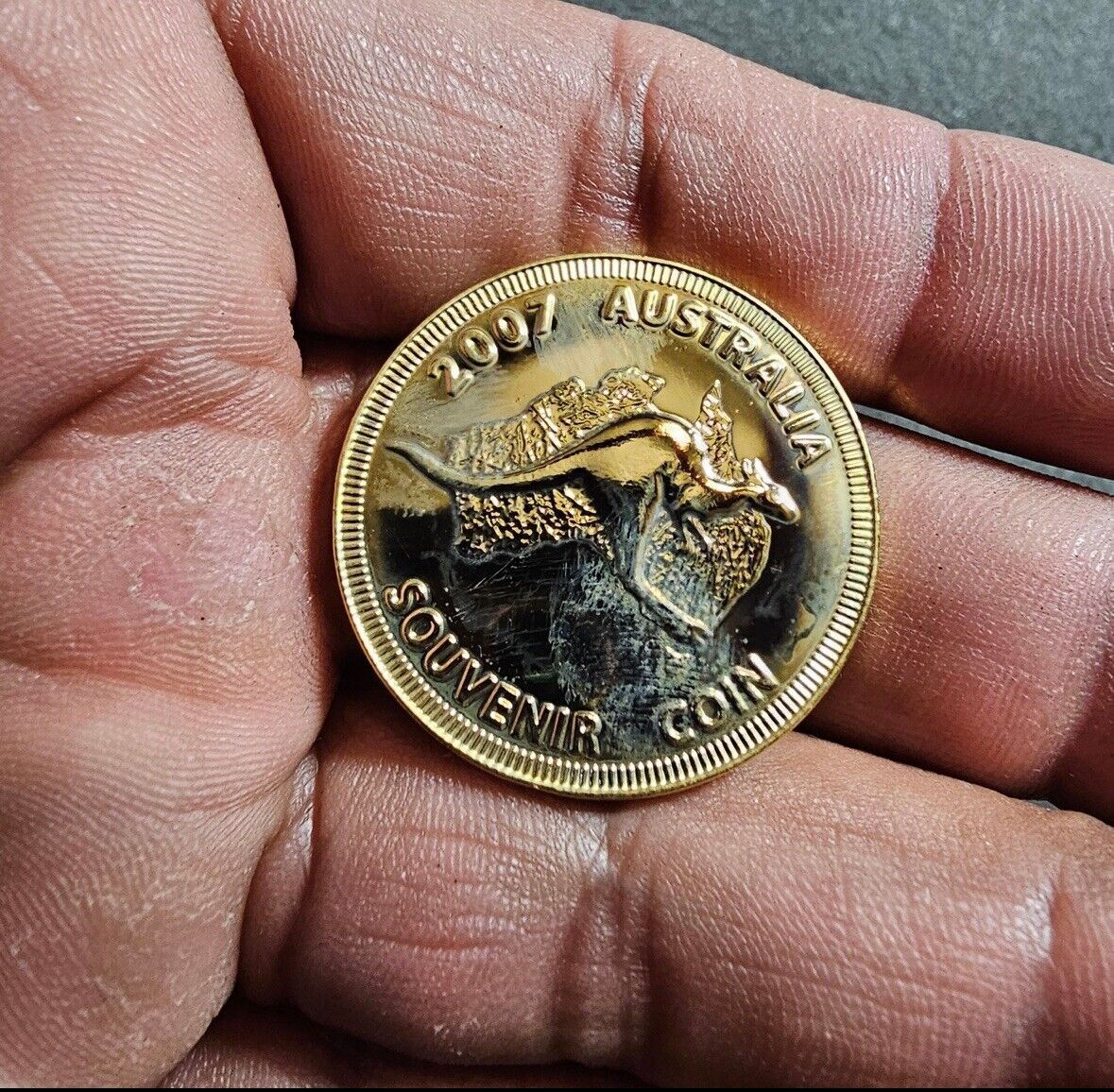 2007 Sydney Australia Souvenir gold tone coin Sydney Bridge Climb Collectible 