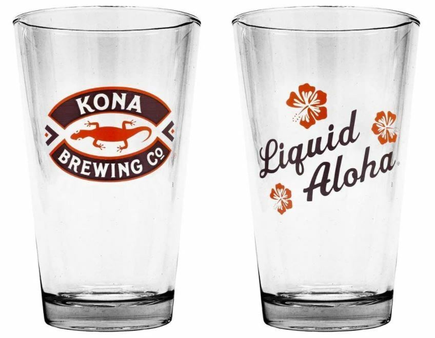 *NEW* KONA BREWING  - Signature Hawaii 16 oz BEER PINT GLASS
