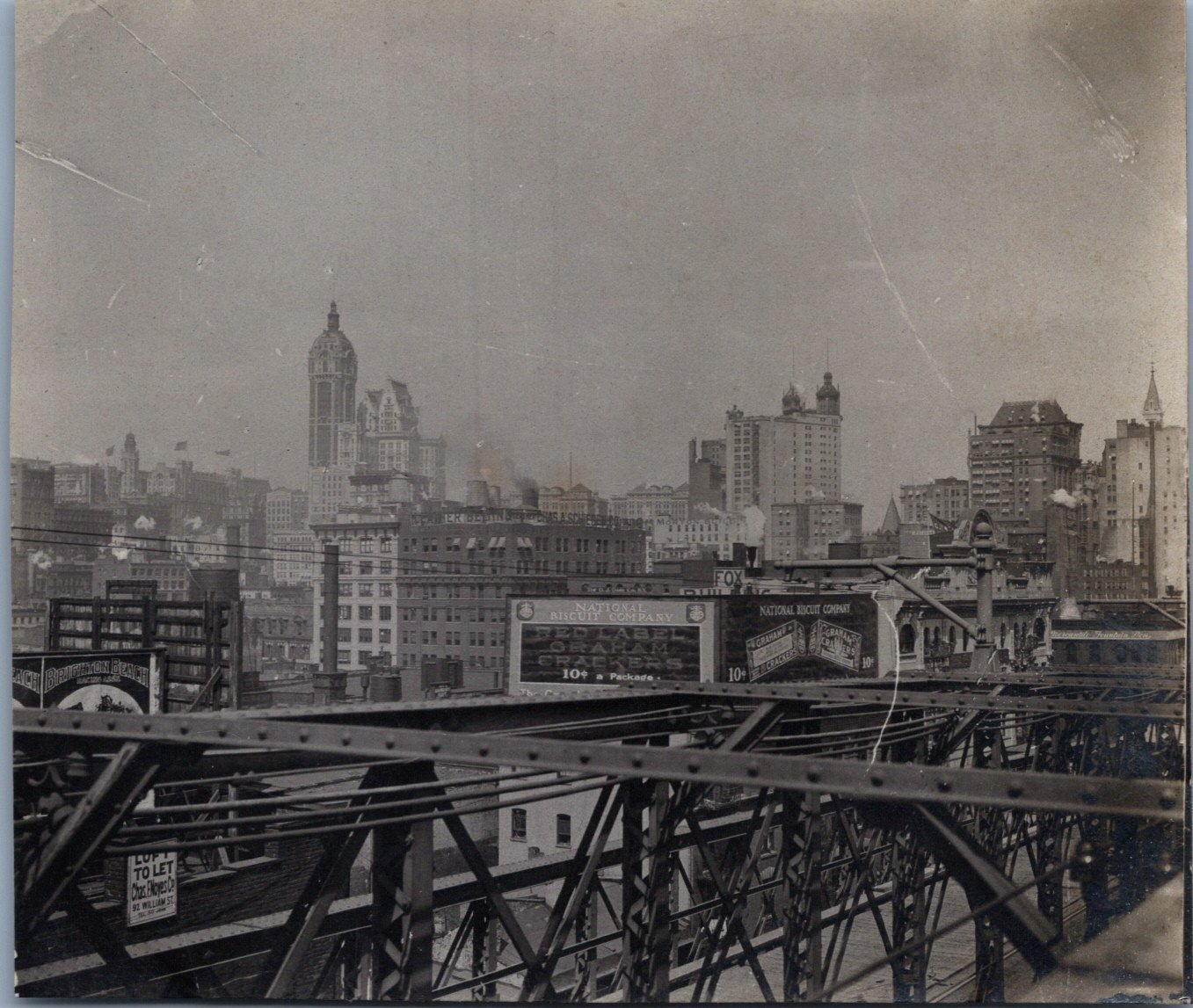 USA, New York, City View, Vintage Print, ca.1910 Vintage Print D