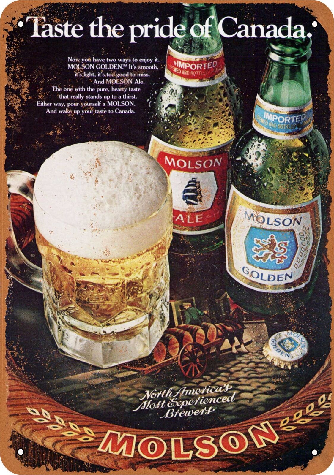 Metal Sign - 1979 Molson Golden and Molson Ale - Vintage Look Reproduction