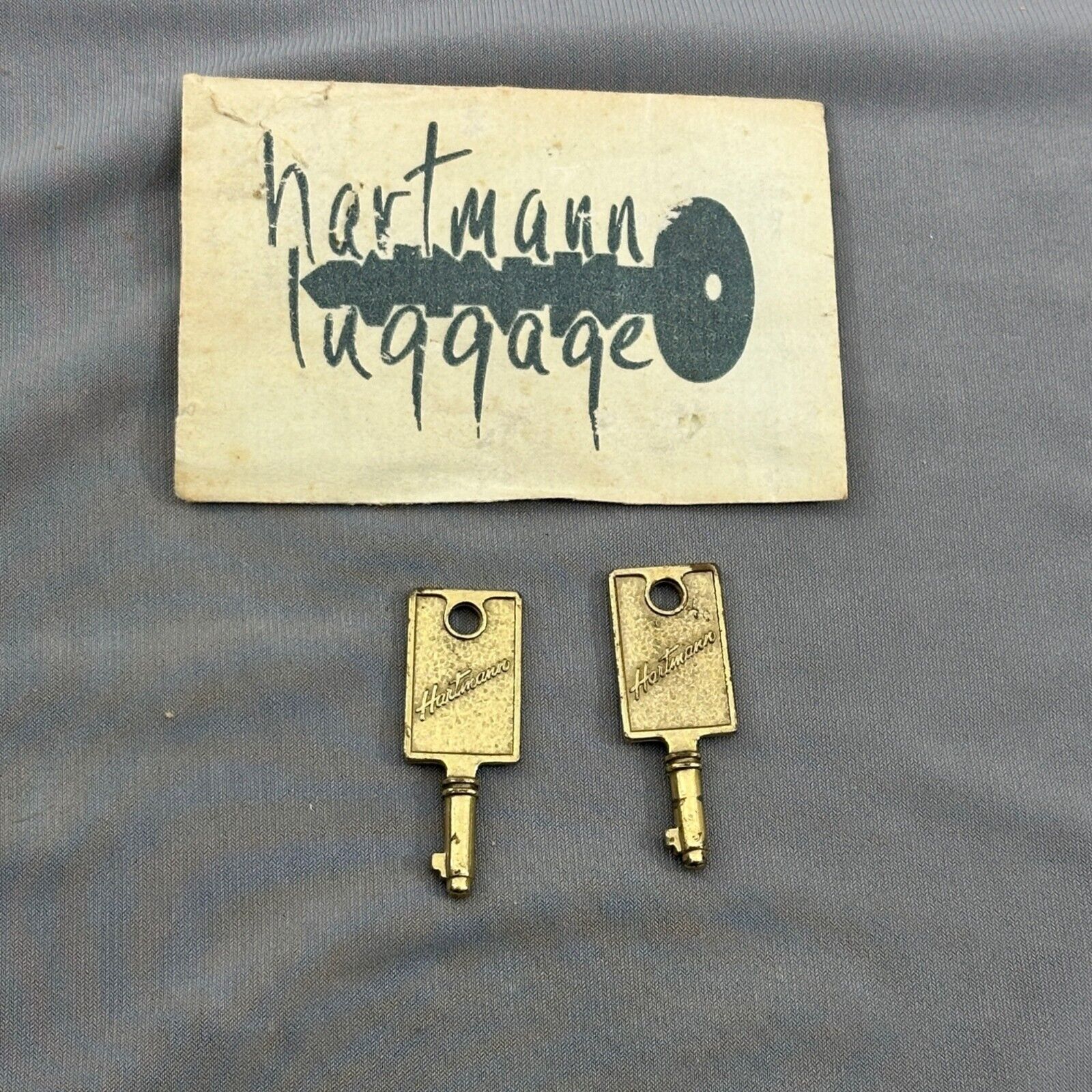 Pair Vintage Hartmann Luggage Keys