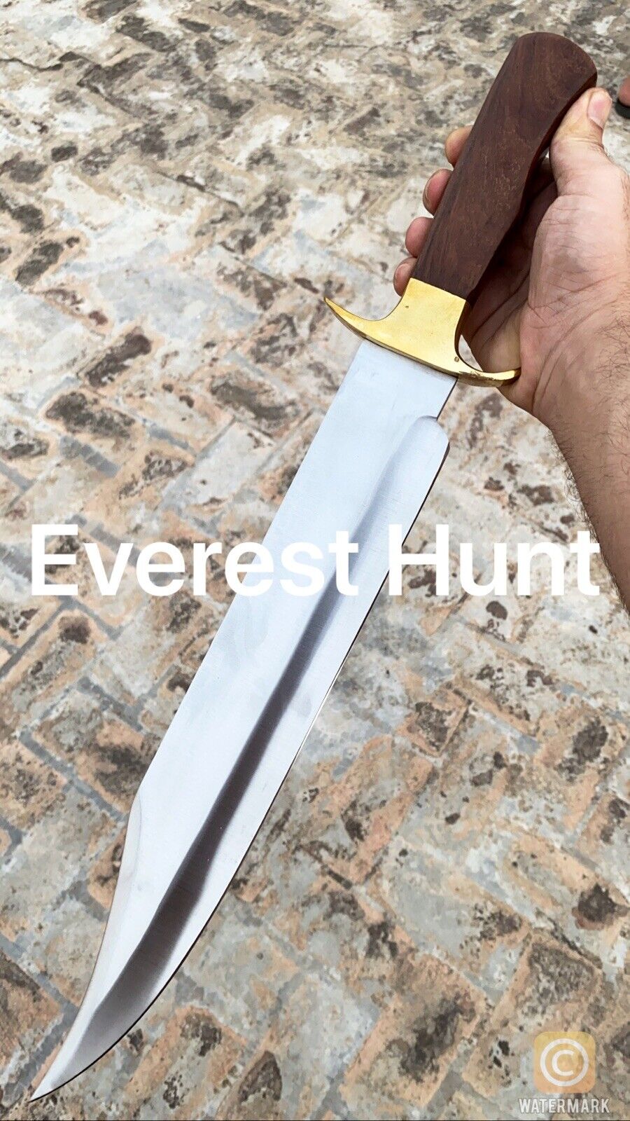 20” Massive Big Everest Custom Old West Hunting D2 Bowie Knife Quality w/Sheath