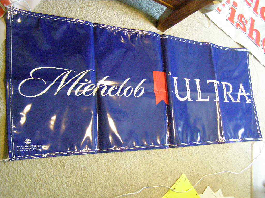NICE MICHELOB ULTRA BEER BANNER SIGN FROM BUDWEISER  BUDWIESER