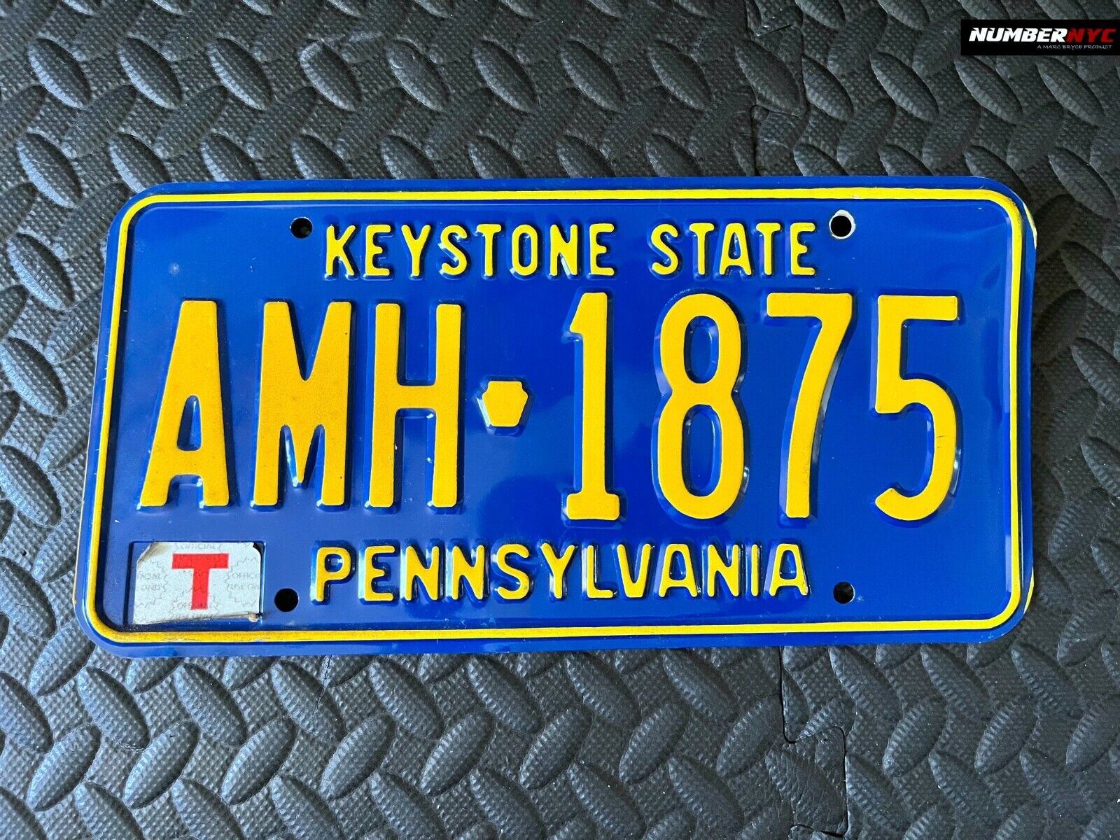 VINTAGE 2000s Pennsylvania Keystone State License Plate Blue Yellow Official Use