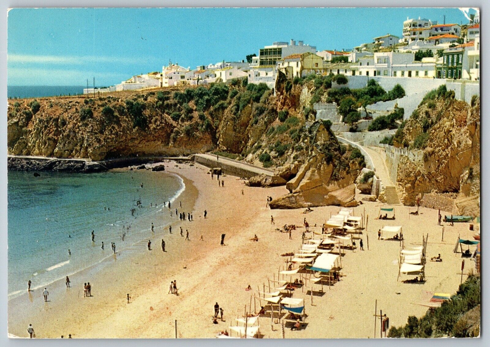Albufeira, Portugal - Aerial View of Algarve Beach - Vintage Postcard 4x6