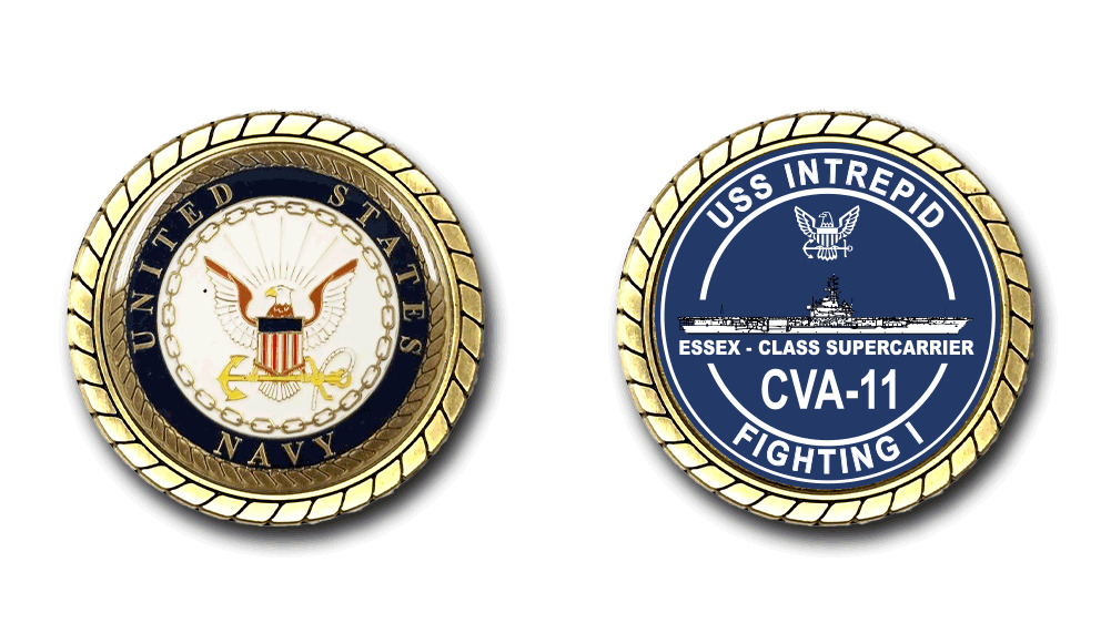 USS Intrepid CVA-11 Challenge Coin US Navy Officially Licensed