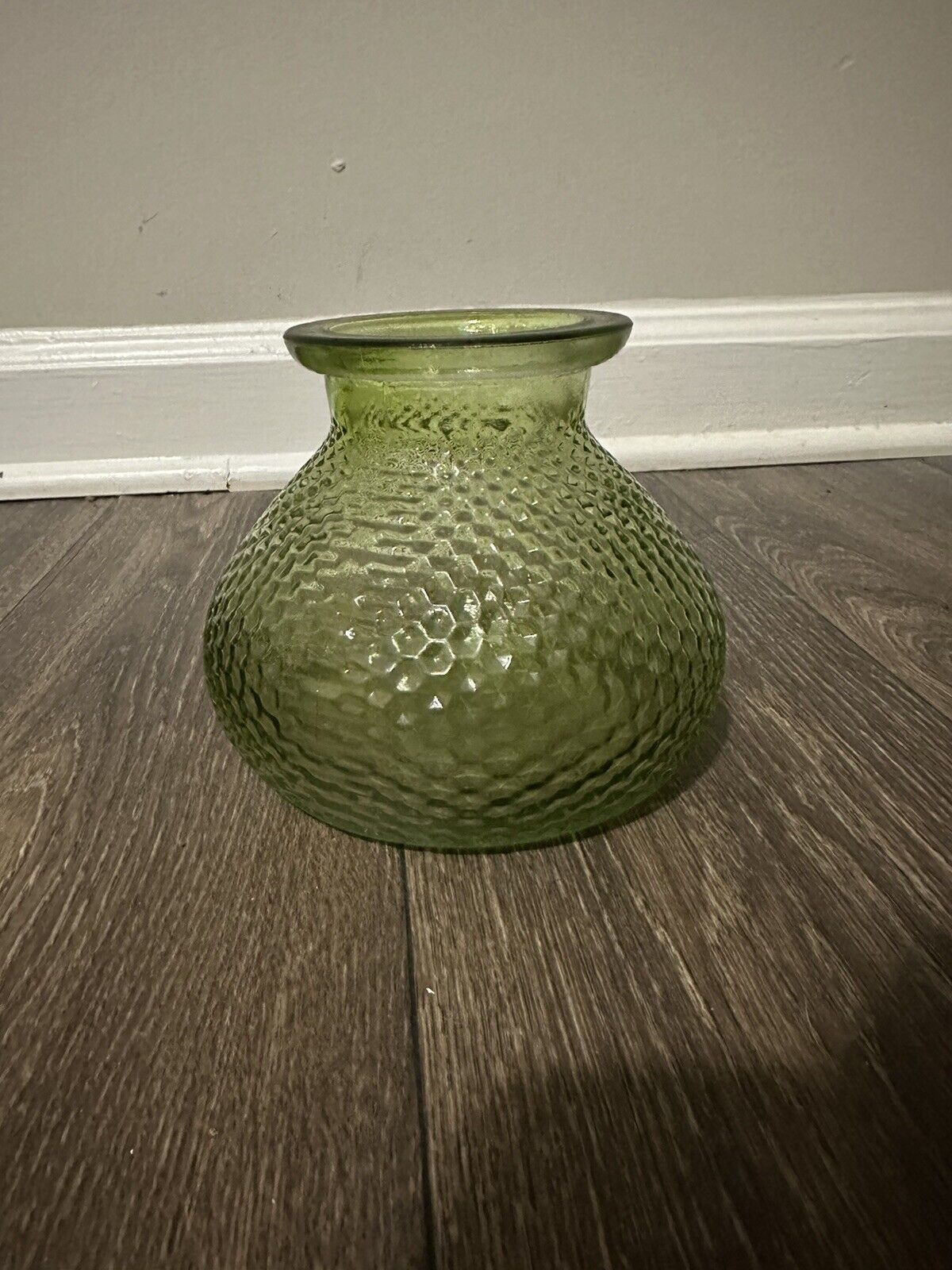 Vintage Green Textured Vase
