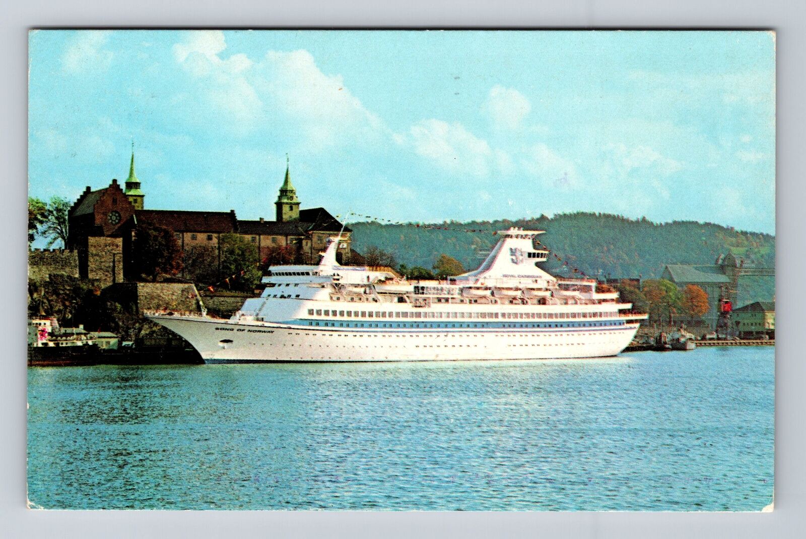 Miami FL-Florida, Royal Caribbean Cruise Line, Antique, Vintage c1975 Postcard