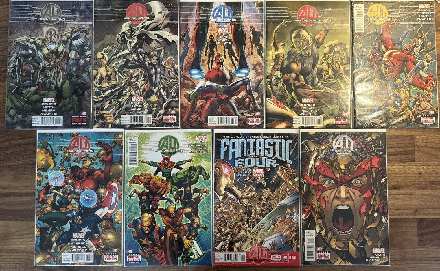 Age of Ultron comic lot #1-7 #10 AI Fantastic Four tie-in *not a complete run*