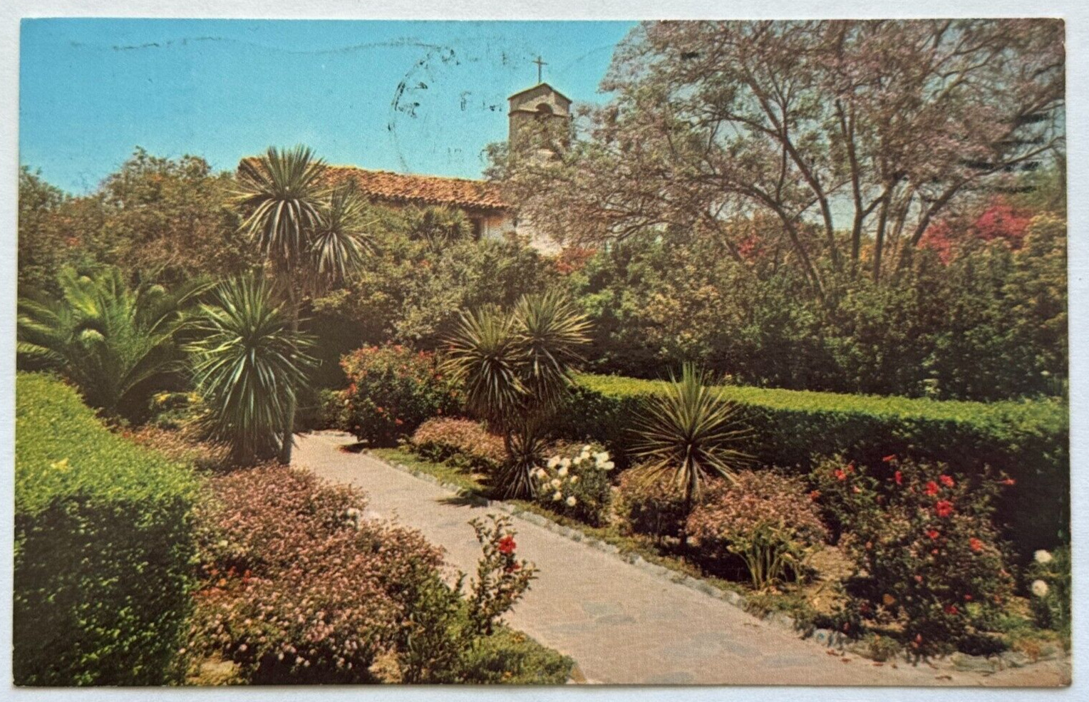 Mission San Juan Capistrano California CA Patio Gardens North Building Postcard