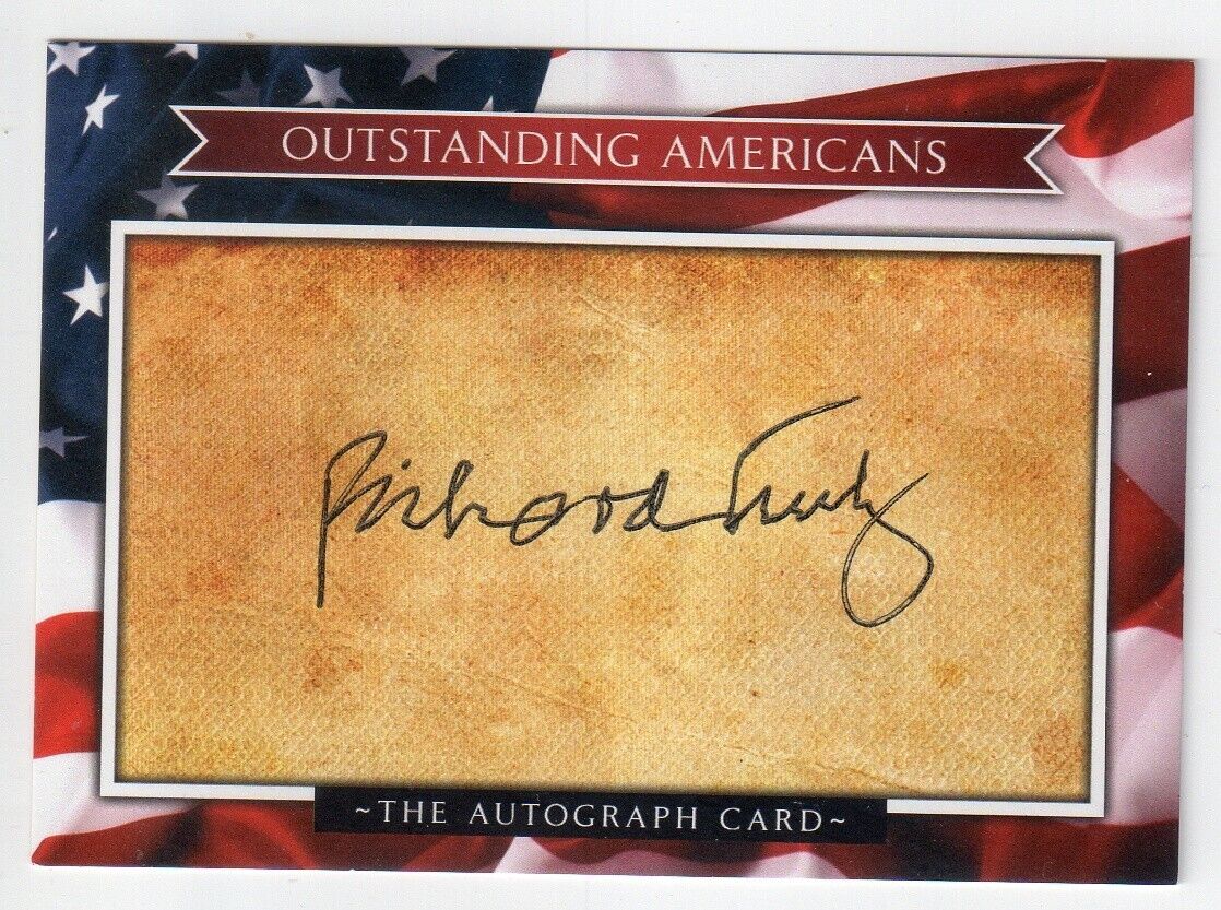 RICHARD TRULY Signed Outstanding Americans Autograph Card - NASA Astronaut