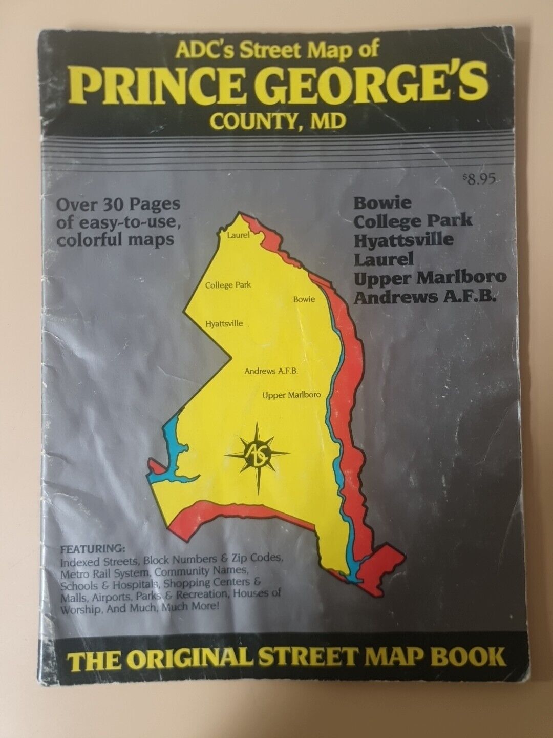 ADC's Street Map Of Prince George's County MD (1991)