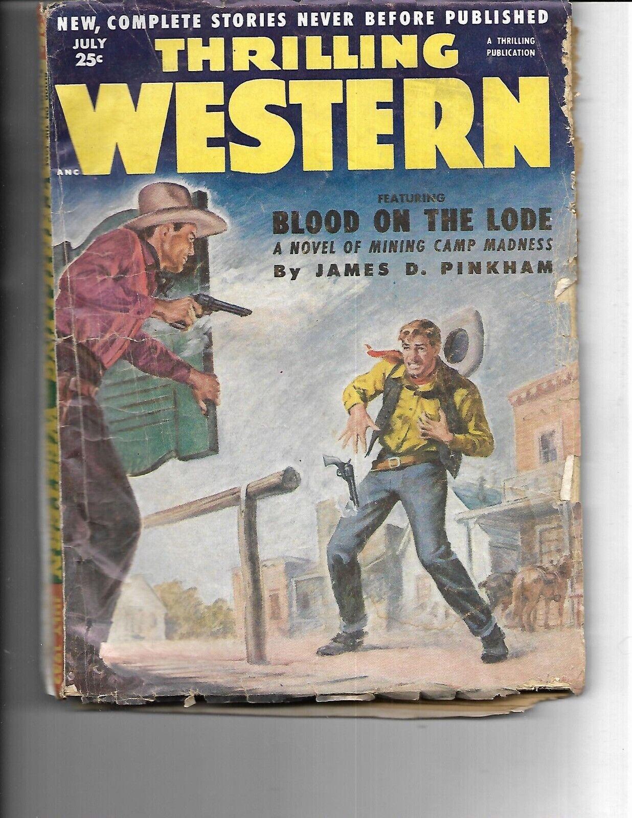 THRILLING WESTERN - JULY 1952 - PULP WESTERN - ACCPT. COND.