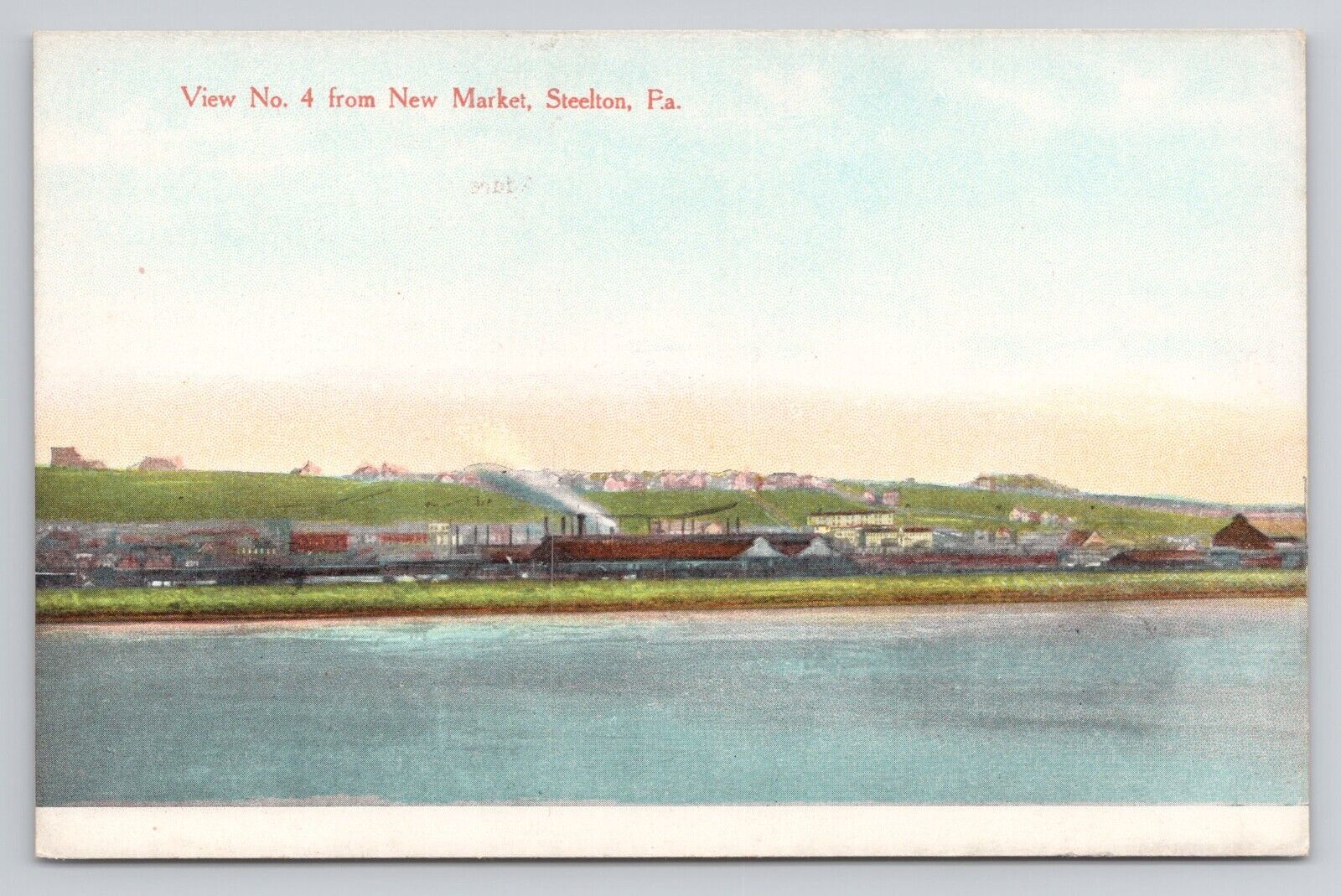 View From New Market Steelton Pennsylvania c1910 Antique Postcard