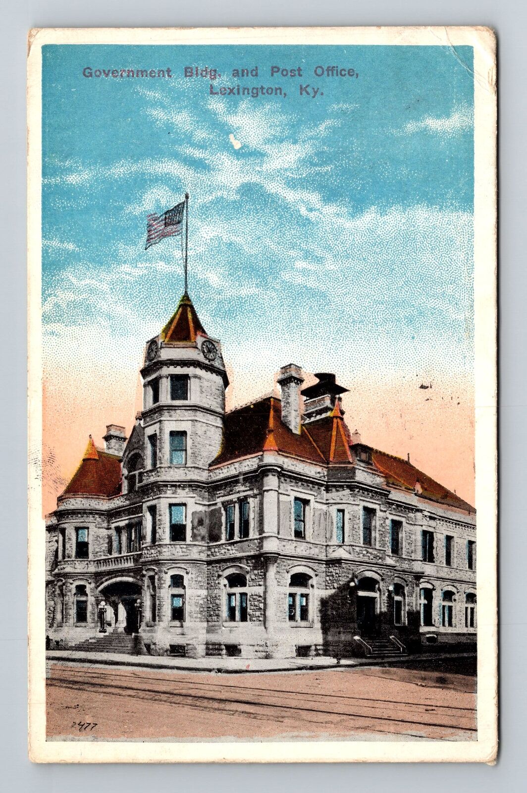 Lexington KY-Kentucky, Government Building, Post Office, c1915 Vintage Postcard