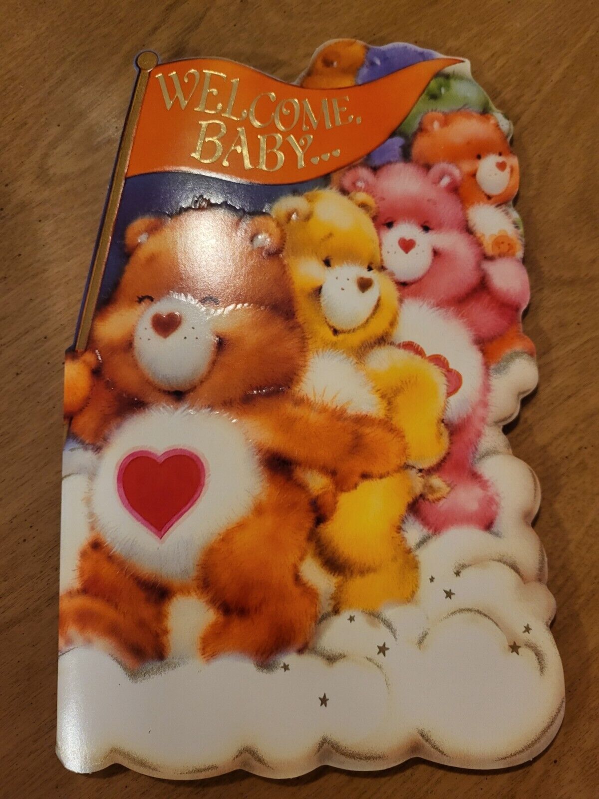 New Vintage Care Bear American Greeting Card Welcome Baby